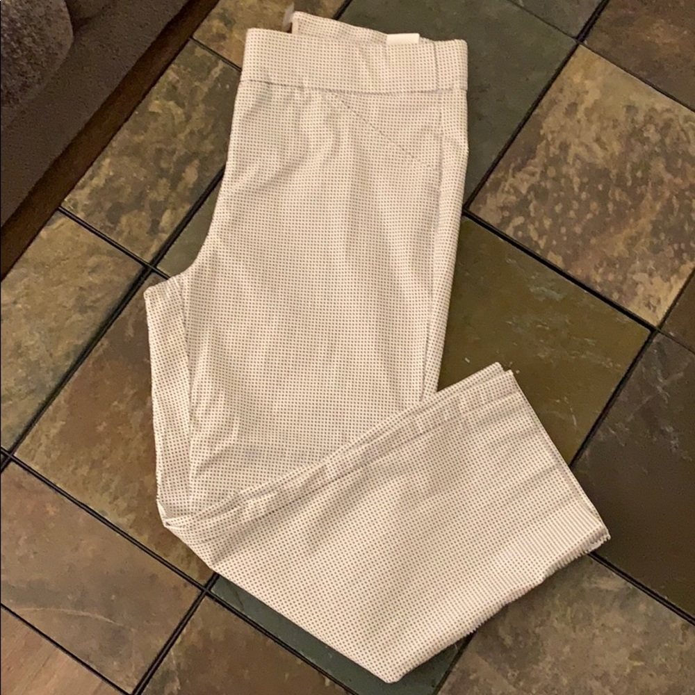 Anne Klein Dress Pants White with Black Size Small